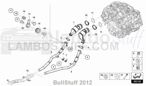 2021 Lamborghini URUS URUS USA CATALYTIC CONVERTER (253.02.00)